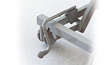 Butée de protection murale côté tête, modèle court